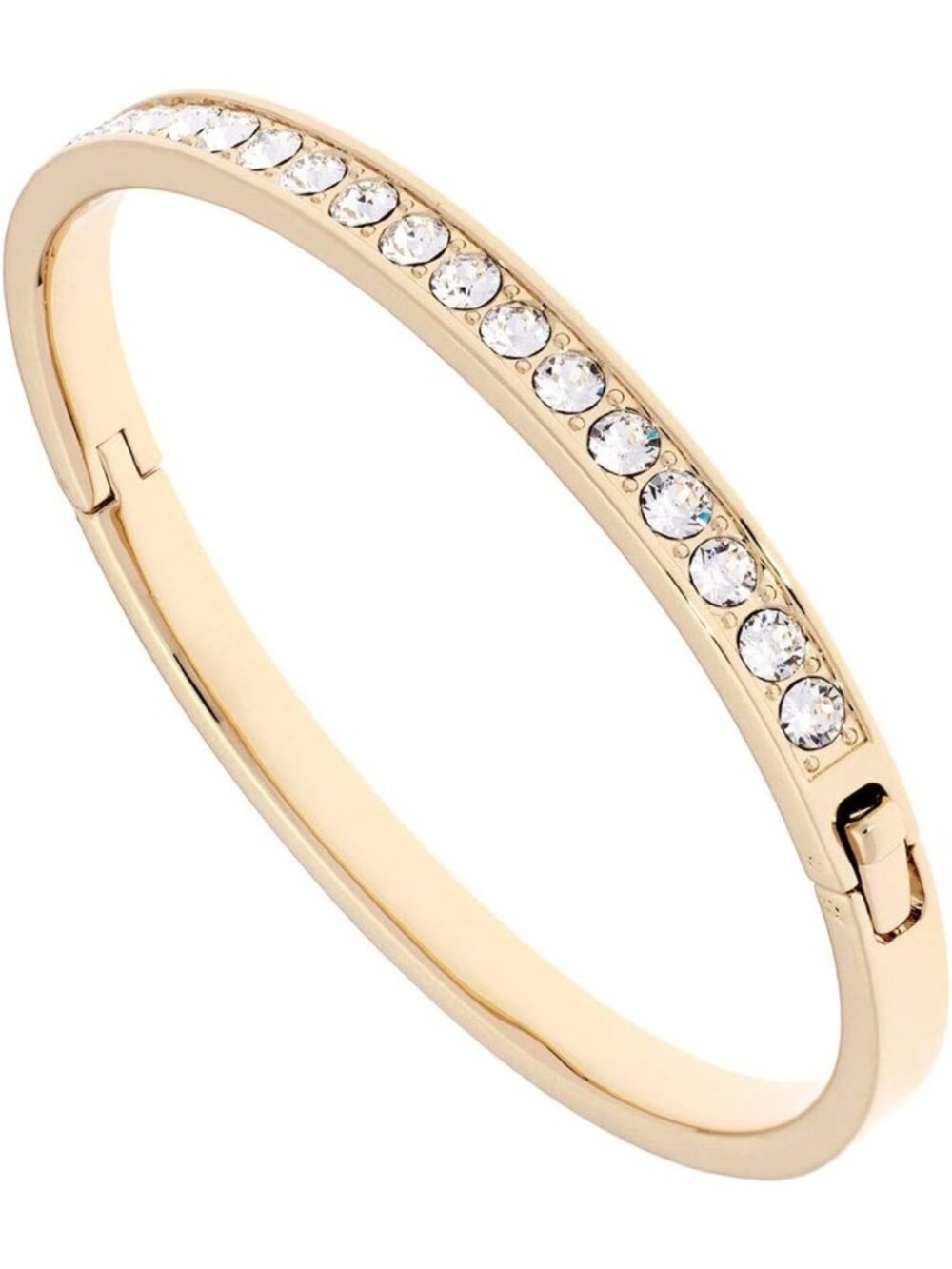 Elegant Crystal Hinge Bangle Bracelet for Women - Stylish Jewelry Accessory